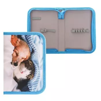 Пенал школьный на молнии 13 х 19,5 см