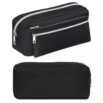 Пенал школьный calligrata, мягкий, 3 отделения, 130210100 мм, объемный, черный