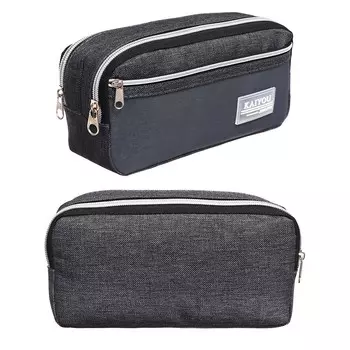 Пенал школьный calligrata, мягкий, 3 отделения, 130210100 мм, объемный, серый