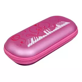 Пенал школьный на молнии кошечки розовый