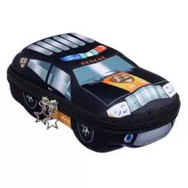 Пенал школьный на молнии машина черная