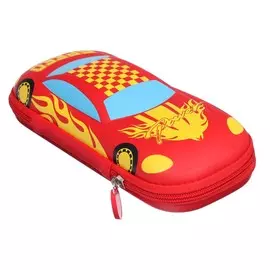 Пенал школьный на молнии машина красная