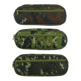 Пенал школьный на молнии микс, 2 отделения, милитари