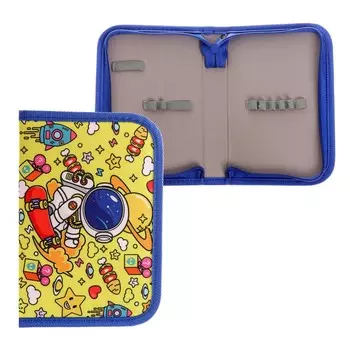 Пенал школьный на молнии, ткань 13 х 19,5 см