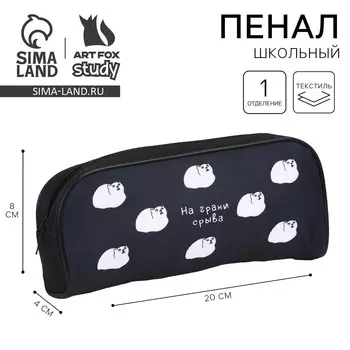 Пенал школьный, текстиль, 8204 см