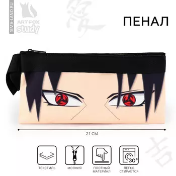 Пенал школьный, текстиль, плоский, 2110 см