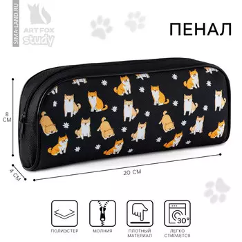 Пенал школьный, текстиль, 8204 см