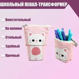Пенал-трансформер школьный на молнии