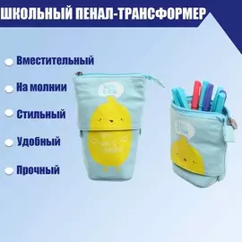 Пенал-трансформер школьный на молнии