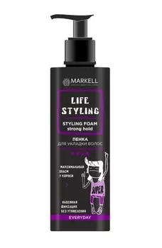 Life Styling Пенка для укладки волос суперсильная фиксация 195мл