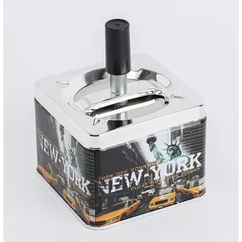 Пепельница для дома бездымная new york для сигарет и стиков, 8.5 х 11 см