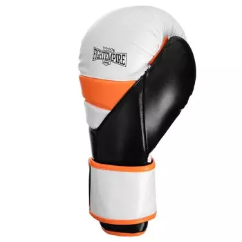 Перчатки боксерские fight empire, rattle, бело-черный, размер 14 oz