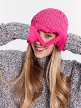 Перчатки детские розовые