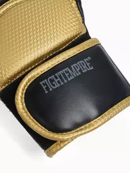 Перчатки для мма боевые fight empire, gold, размер l, черные, желтые