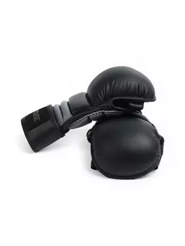 Перчатки для мма fight empire, гибридные, black-l, размер s, черные
