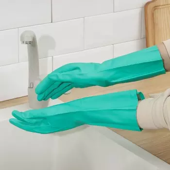 Перчатки хозяйственные доляна, размер xl, особопрочные, хб напыление, неопреновые,