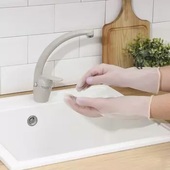 Перчатки хозяйственные raccoon, размер s, белые