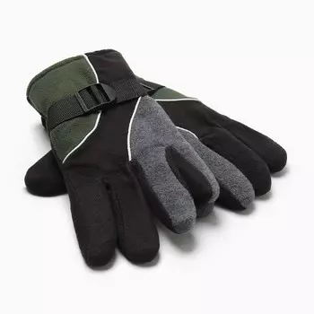 Перчатки мужские двухслойные minaku, 26 см, серые, хаки