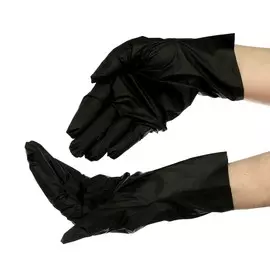 Перчатки одноразовые vinyltep premium, черные, размер m, 100 шт