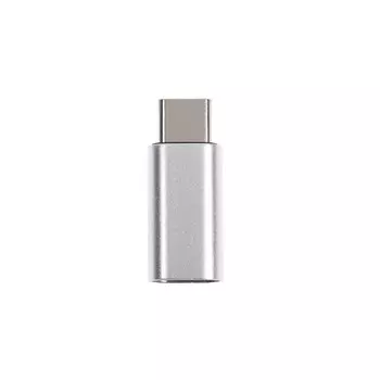 Переходник luazon le-017, с lightning на type-c, 1 шт, серебристый