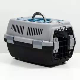 Переноска для животных с откидной прозрачной крышей 483329.5 см, серая
