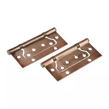 Петля-бабочка тундра, 100701.3 мм, универсальная, без врезки, цвет медь, 2 шт.