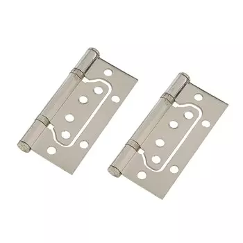 Петля-бабочка тундра, 100702.0 мм, универсальная, без врезки, цвет матовый никель, 2 шт.