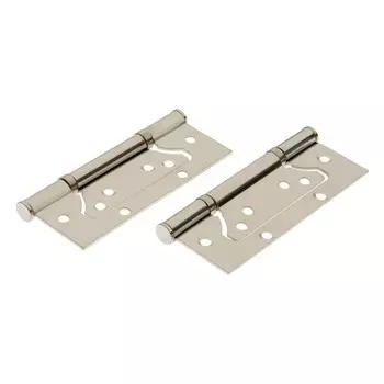 Петля-бабочка тундра, 120752.0 мм, универсальная, без врезки, цвет матовый никель, 2 шт.