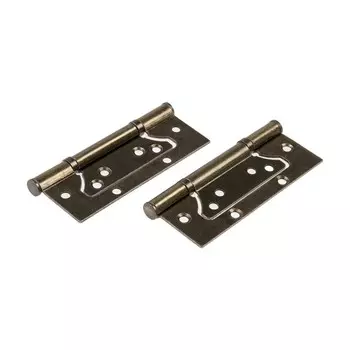 Петля-бабочка тундра, 120752.0 мм, универсальная, без врезки, цвет бронза, 2 шт.