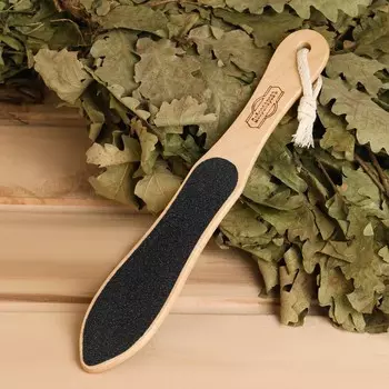 Пилка для ног банная абразивная (150/80), алтайская береза, 25х4,5х0,6 см