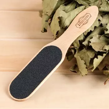 Пилка для ног банная абразивная (150/80), алтайская береза, 20х4,3х0,4 см