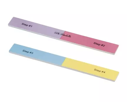 Пилка-полировщик для натуральных ногтей ЦВЕТНАЯ прямая 17,8см 108-077