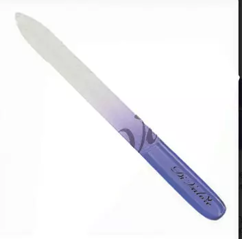 Пилка стеклянная для натуральных ногтей 108-032, цветная