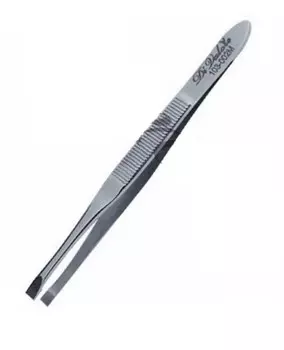 Пинцет для бровей длина 9см, с прямыми кончиками БЛЕСТЯЩИЙ 103-002M