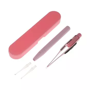 Пинцет luazon lp-03, подсветка, палочка для чистки ушей, 2 насадки, от батареек (не в комп)