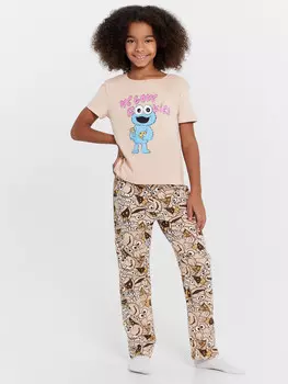 Пижама для девочек с принтом