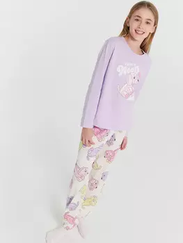 Пижама для девочек с принтом