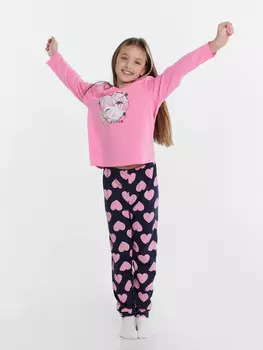 Пижама для девочек с сердечками