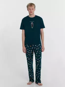Пижама мужская зеленая с принтом по мотивам фильма