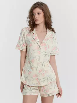 Пижама женская с цветочным принтом
