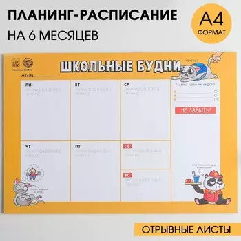 Планинг-расписание школьника а4, 30 л