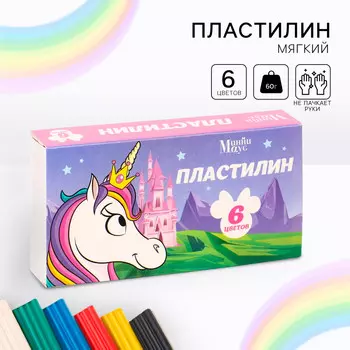 Пластилин 6 цветов 60 г