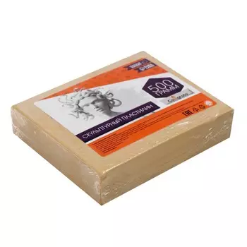 Пластилин скульптурный 500г calligrata мягкий, телесный