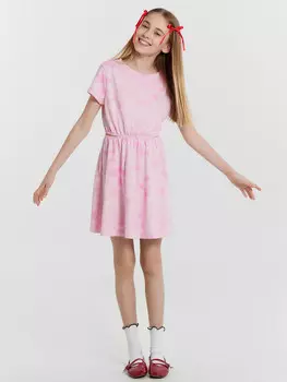 Платье для девочек розовое с бантиками