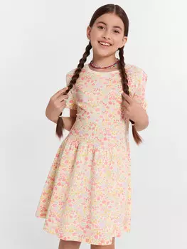 Платье для девочек с цветочным принтом