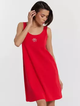 Платье домашнее женское красное
