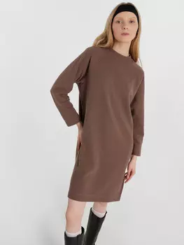 Платье свитшот женское коричневое