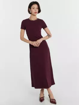 Платье женское бордовое