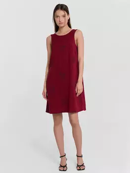 Платье женское бордовое