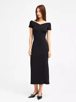 Платье женское черное макси